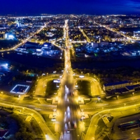 Панорама ночного Челябинска