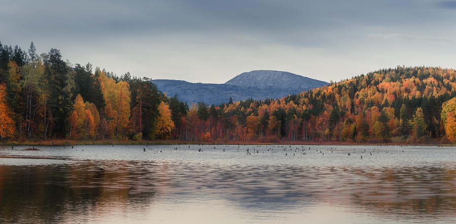 Осенняя панорама с видом на Большой Шелом