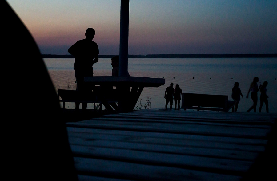 Закат на озере Калды